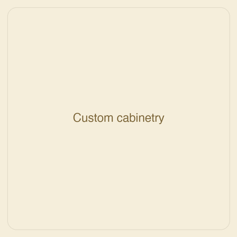 Custom cabinetry work